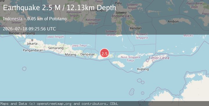 Map of Sumbawa Region, Indonesia