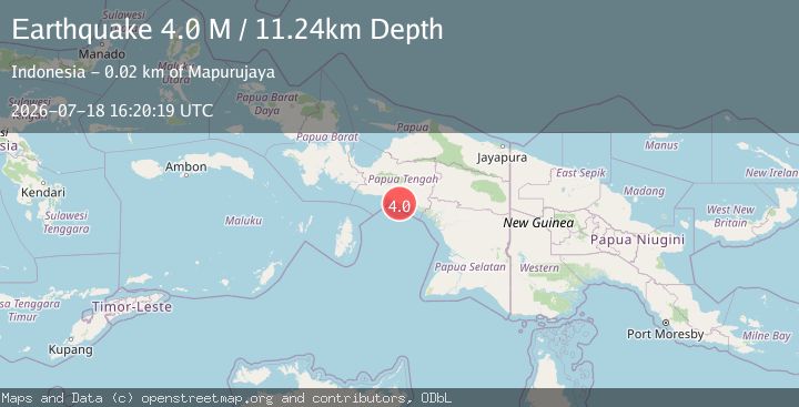 Map of West Papua Region, Indonesia