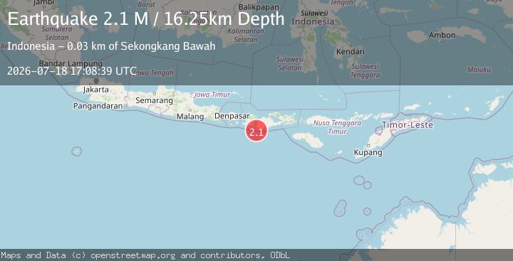 Map of Sumbawa Region, Indonesia