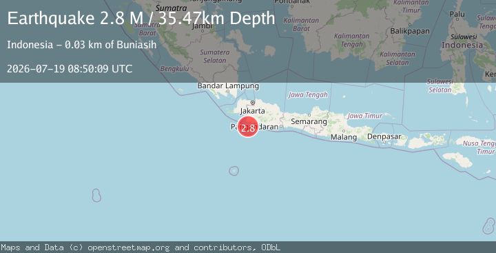Map of Java, Indonesia