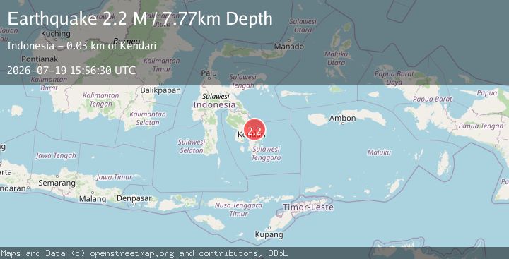 Map of Sulawesi, Indonesia