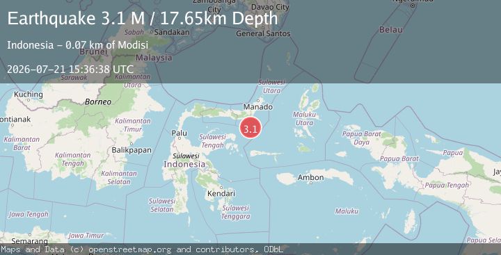 Map of Southern Molucca Sea
