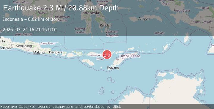 Map of Flores Region, Indonesia
