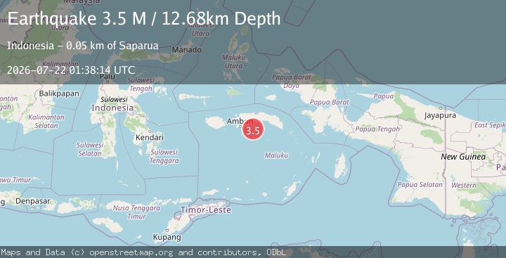 Map of Seram, Indonesia