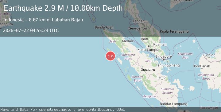 Map of Off West Coast of Northern Sumatra