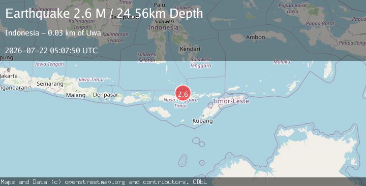 Map of Flores Region, Indonesia