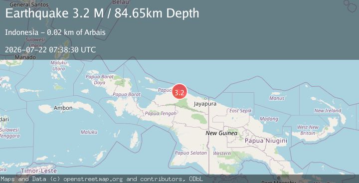 Map of Near North Coast of West Papua