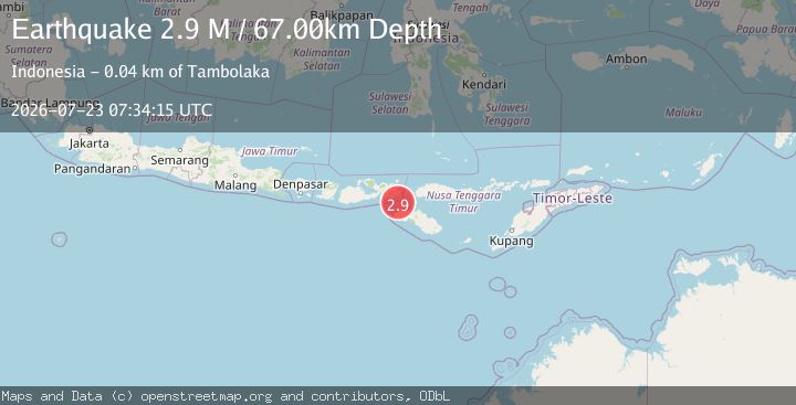 Map of Sumba Region, Indonesia