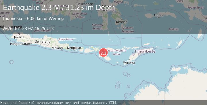 Map of Sumba Region, Indonesia