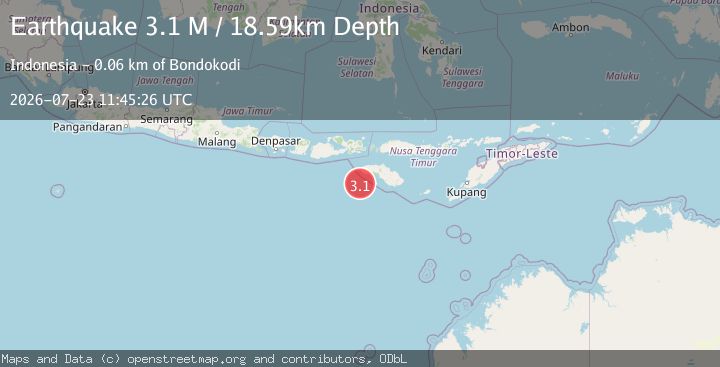 Map of South of Sumbawa, Indonesia
