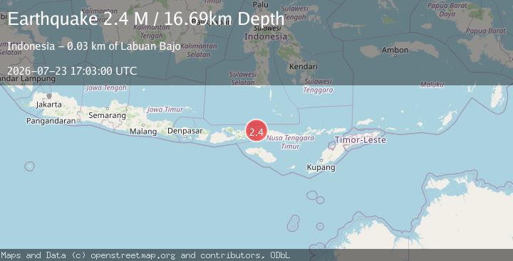 Map of Flores Region, Indonesia