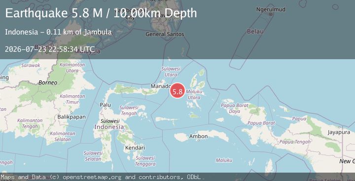 Map of Northern Molucca Sea