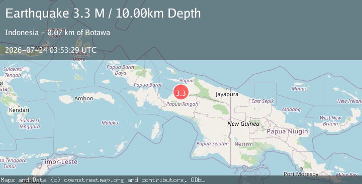 Map of West Papua Region, Indonesia