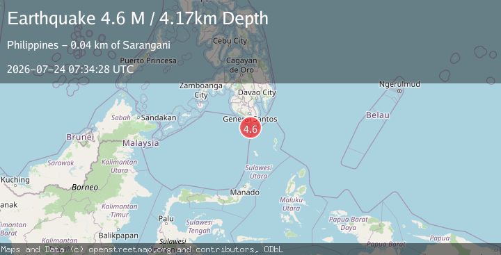 Map of Mindanao, Philippines