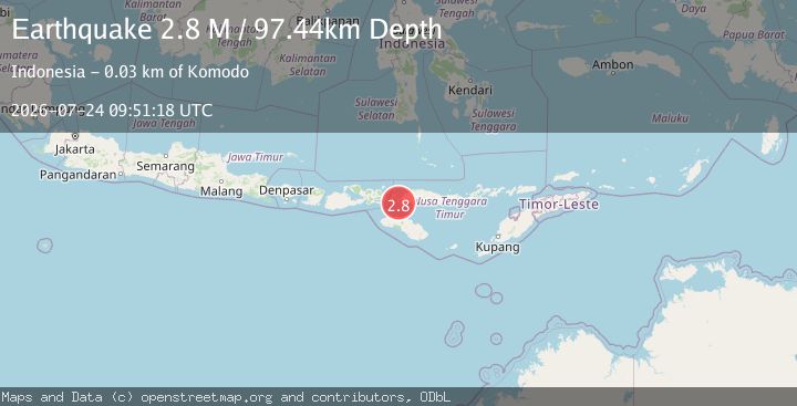 Map of Flores Region, Indonesia