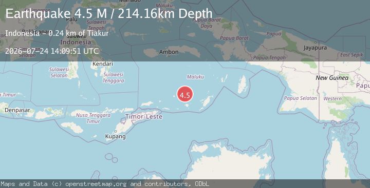 Map of Banda Sea