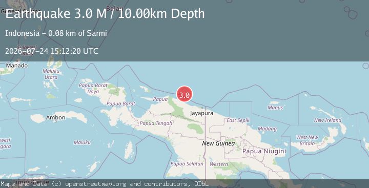 Map of Near North Coast of West Papua