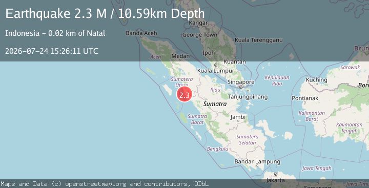Map of Northern Sumatra, Indonesia