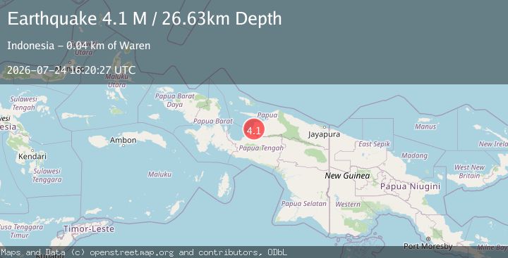 Map of West Papua Region, Indonesia