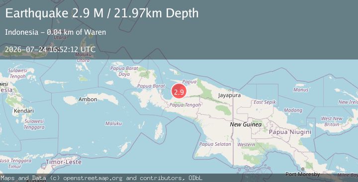 Map of West Papua Region, Indonesia