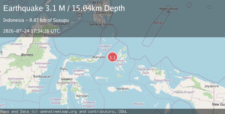 Map of Northern Molucca Sea