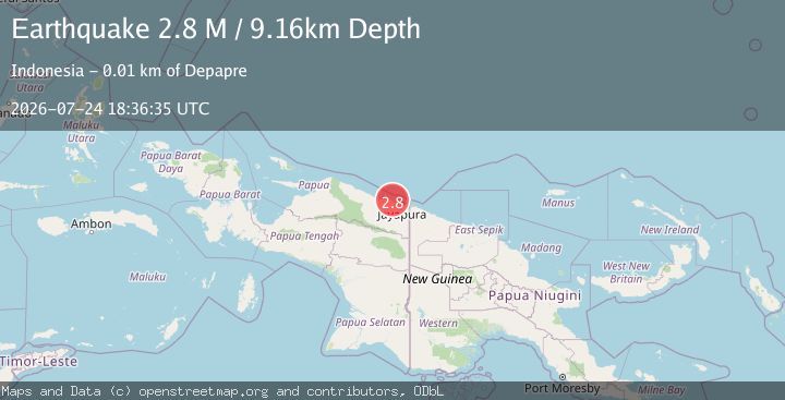 Map of Near North Coast of West Papua