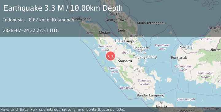 Map of Northern Sumatra, Indonesia