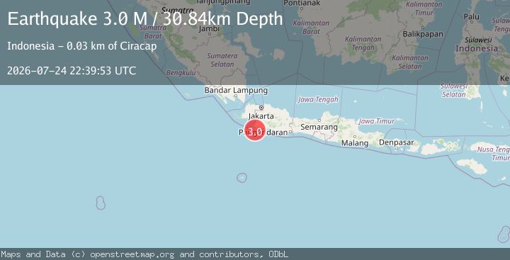 Map of Java, Indonesia
