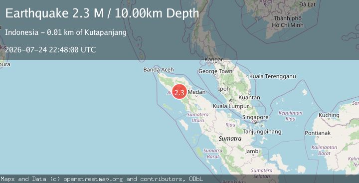 Map of Northern Sumatra, Indonesia