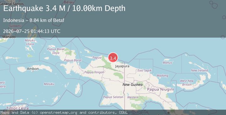 Map of Near North Coast of West Papua