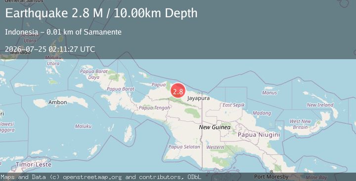 Map of West Papua, Indonesia