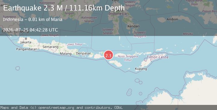 Map of Sumbawa Region, Indonesia