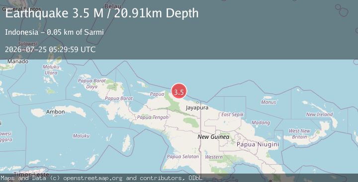 Map of Near North Coast of West Papua