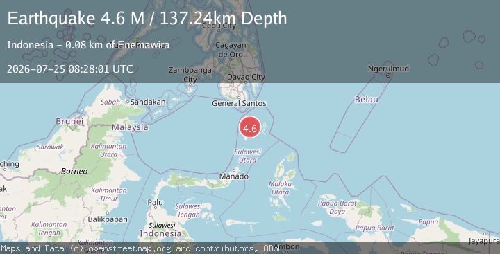Map of Talaud Islands, Indonesia