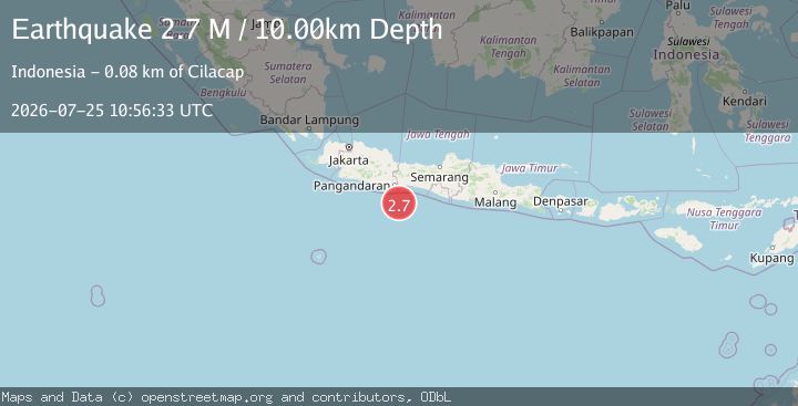 Map of Java, Indonesia