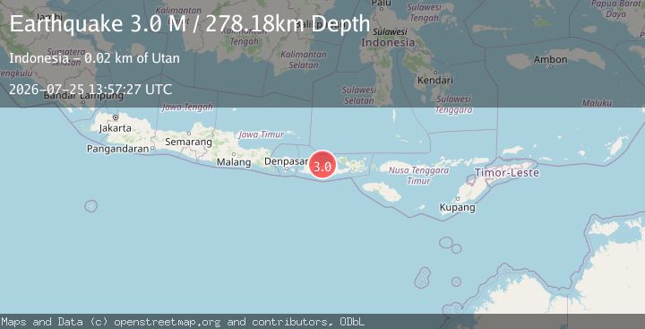 Map of Sumbawa Region, Indonesia