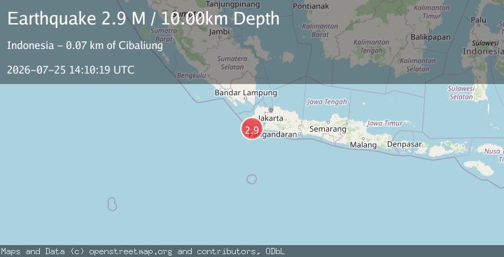 Map of Java, Indonesia