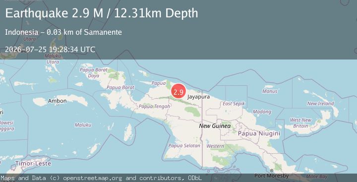 Map of West Papua, Indonesia