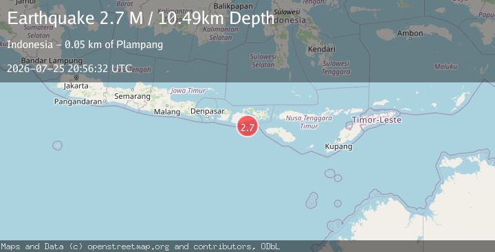 Map of Sumbawa Region, Indonesia