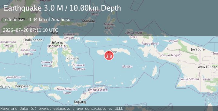 Map of Seram, Indonesia