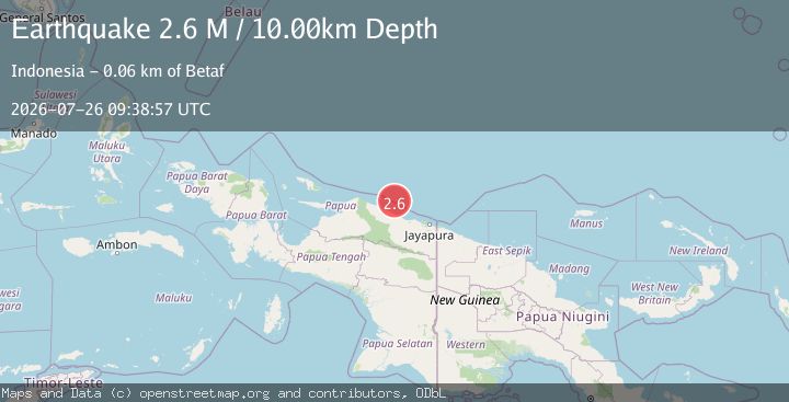 Map of Near North Coast of West Papua