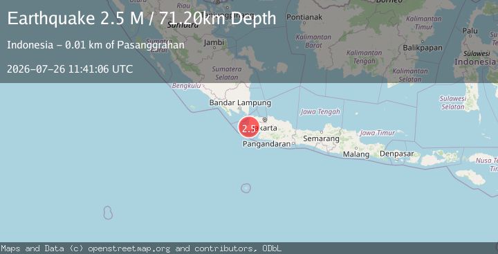 Map of Sunda Strait, Indonesia