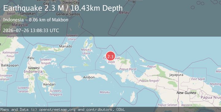 Map of West Papua Region, Indonesia