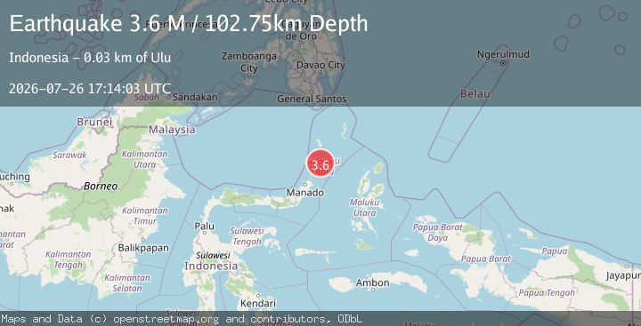 Map of Talaud Islands, Indonesia