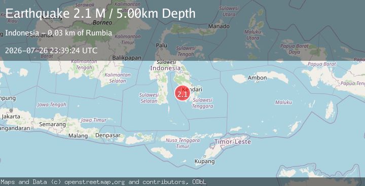 Map of Sulawesi, Indonesia