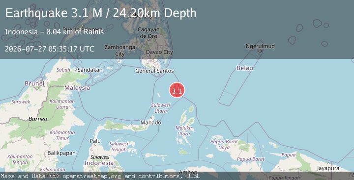 Map of Talaud Islands, Indonesia