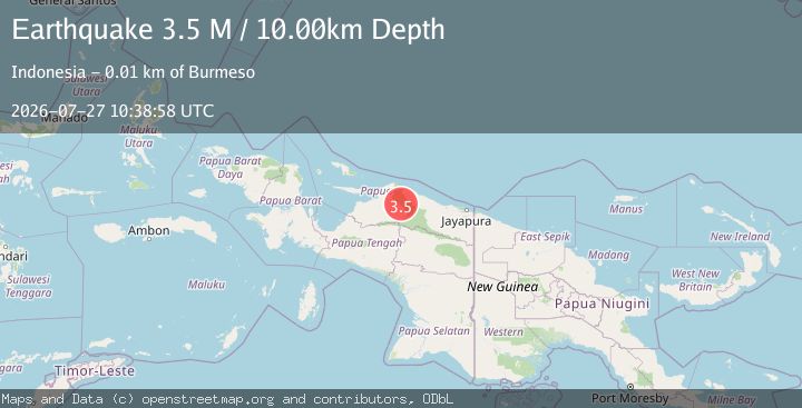 Map of West Papua, Indonesia