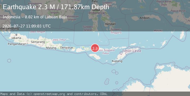 Map of Flores Region, Indonesia