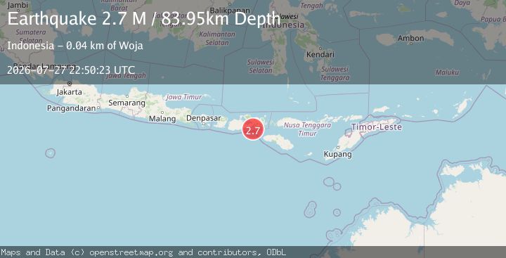 Map of Sumbawa Region, Indonesia