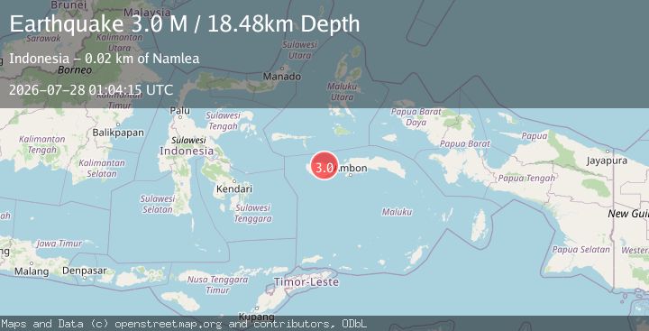Map of Buru, Indonesia